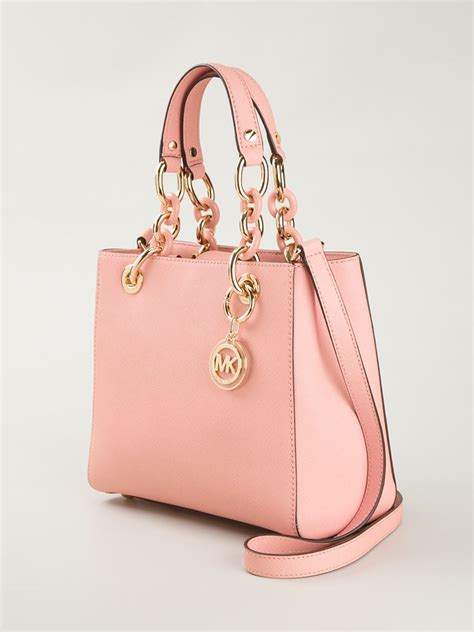 michael kors small purse pink|michael kors large pink tote.